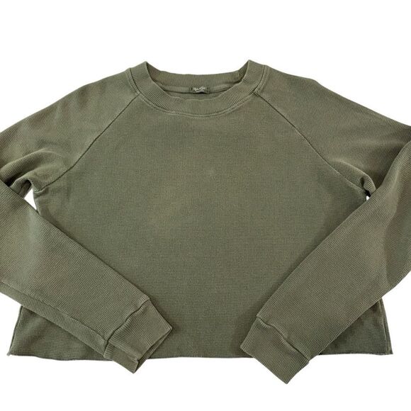 Brandy Melville John Gault Army Green Thermal Long Sleeve‎ Top, OS - Picture 8 of 8